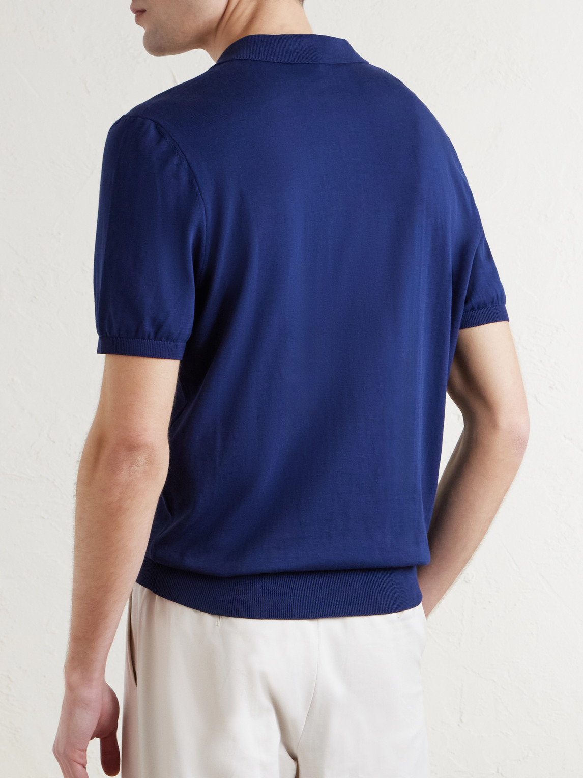  Rubinacci - Cotton Polo Shirt - Men - Blue - It 46 