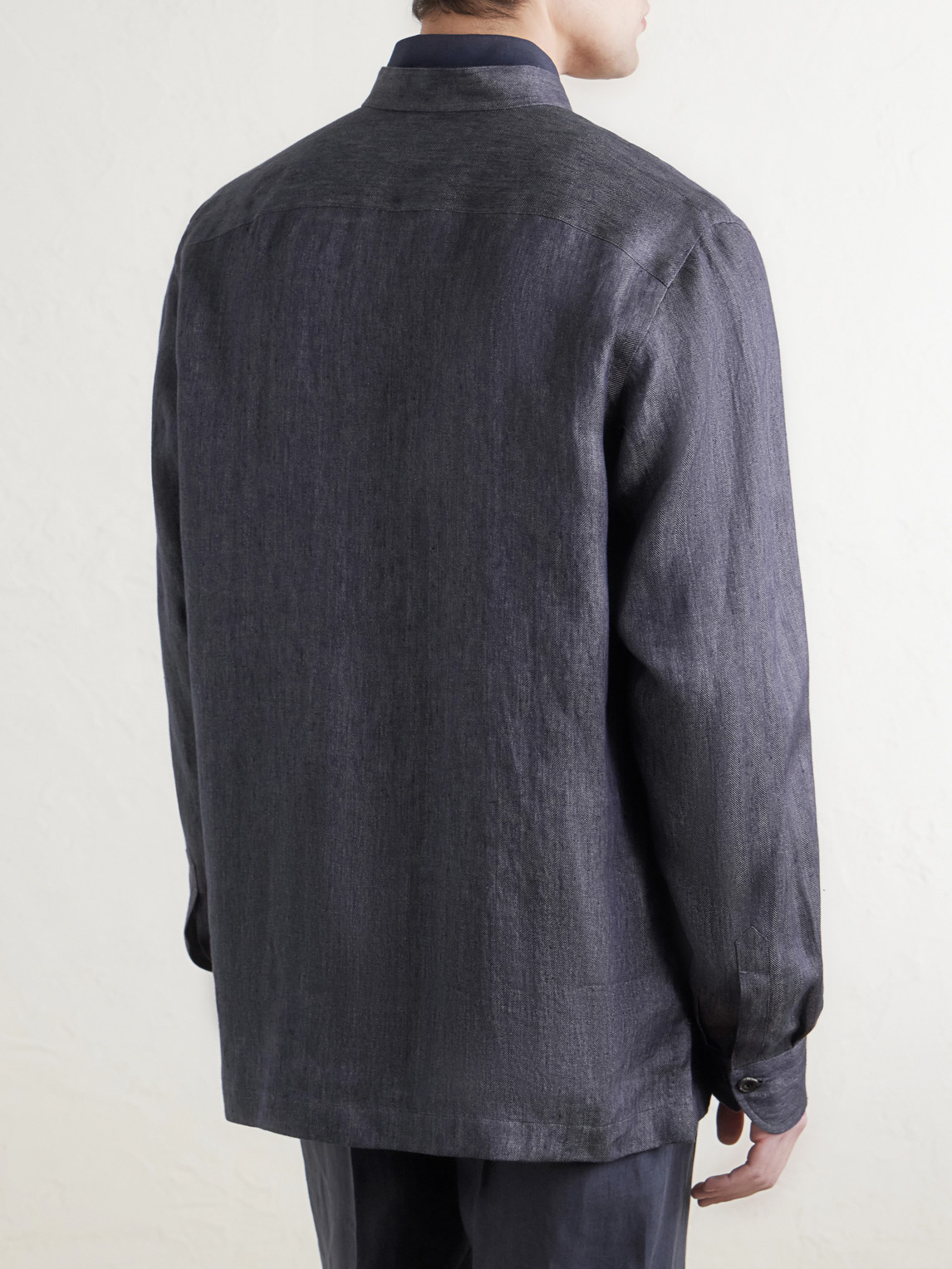  Rubinacci - Safari Linen Jacket - Men - Blue - S 