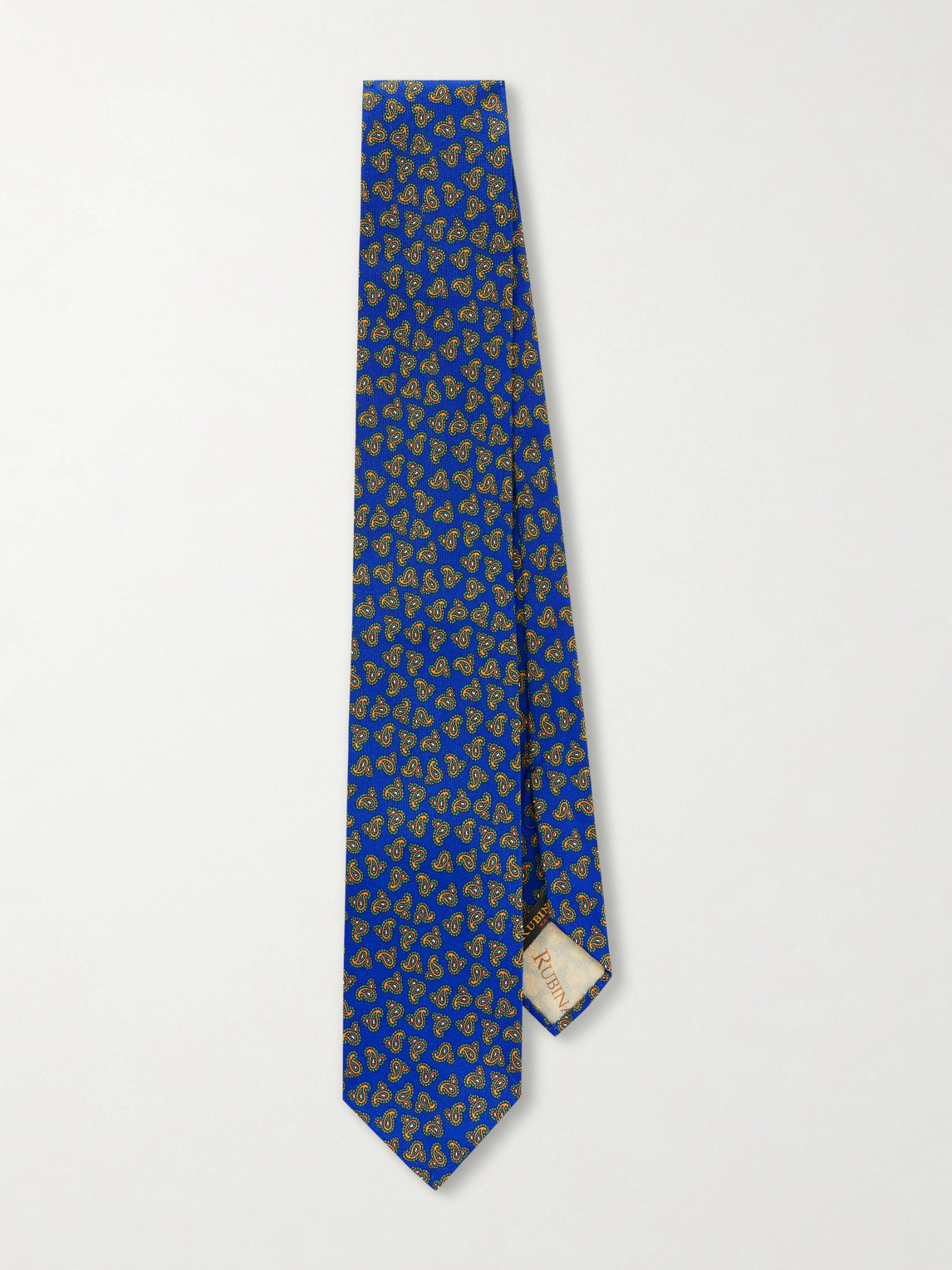Rubinacci 9cm Printed Silk-twill Tie In Blue