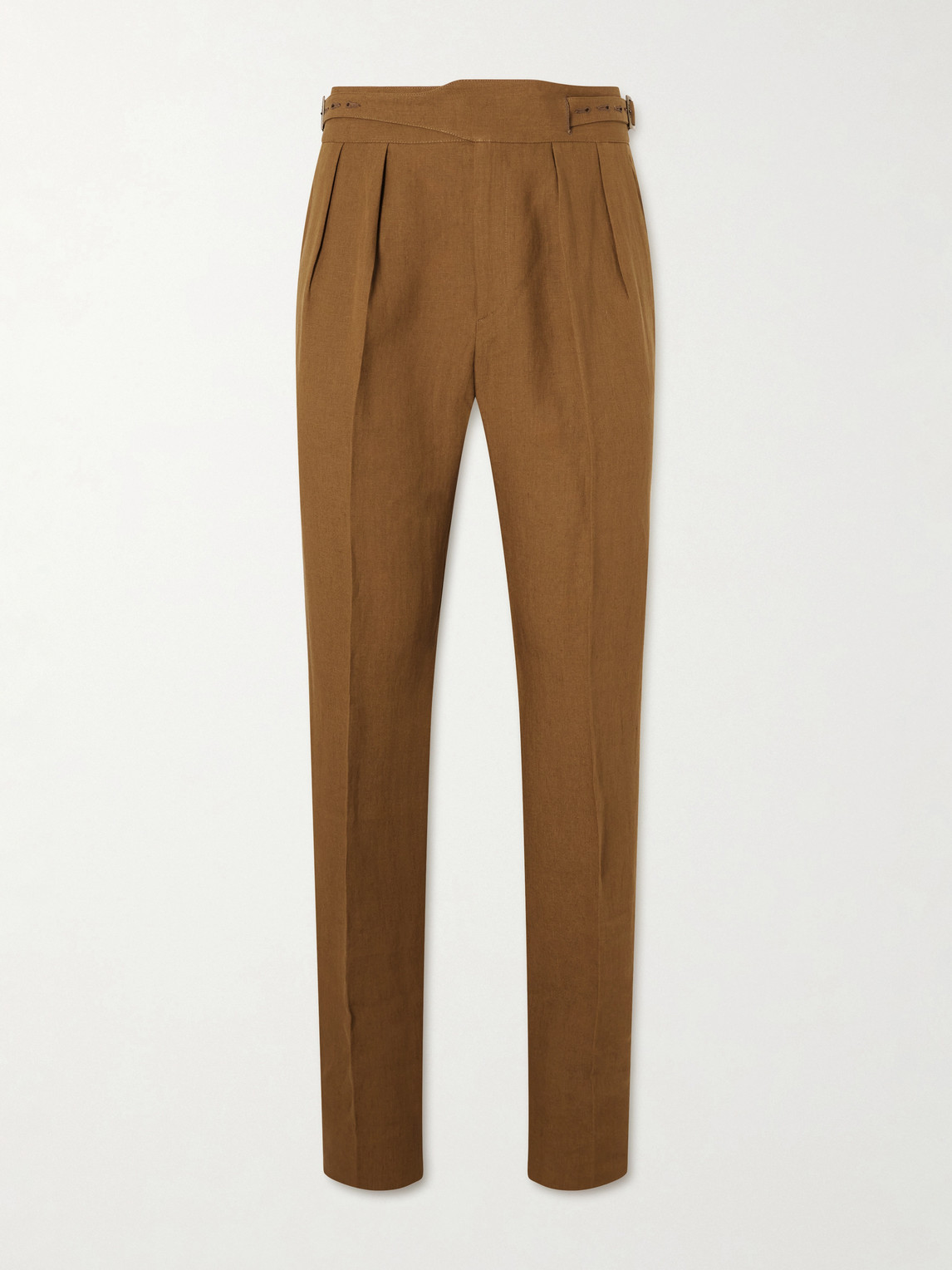 Rubinacci – Manny Straight-Leg Pleated Linen Trousers