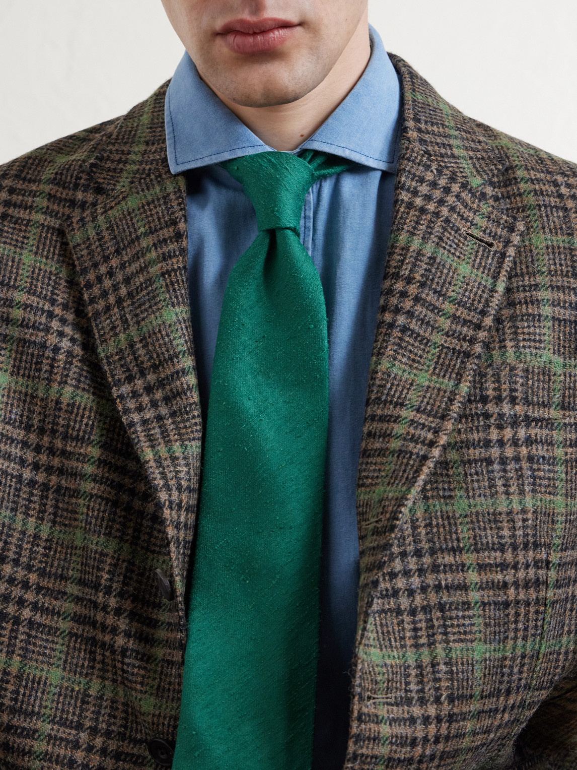  Rubinacci - 9cm Silk Tie - Men - Green 
