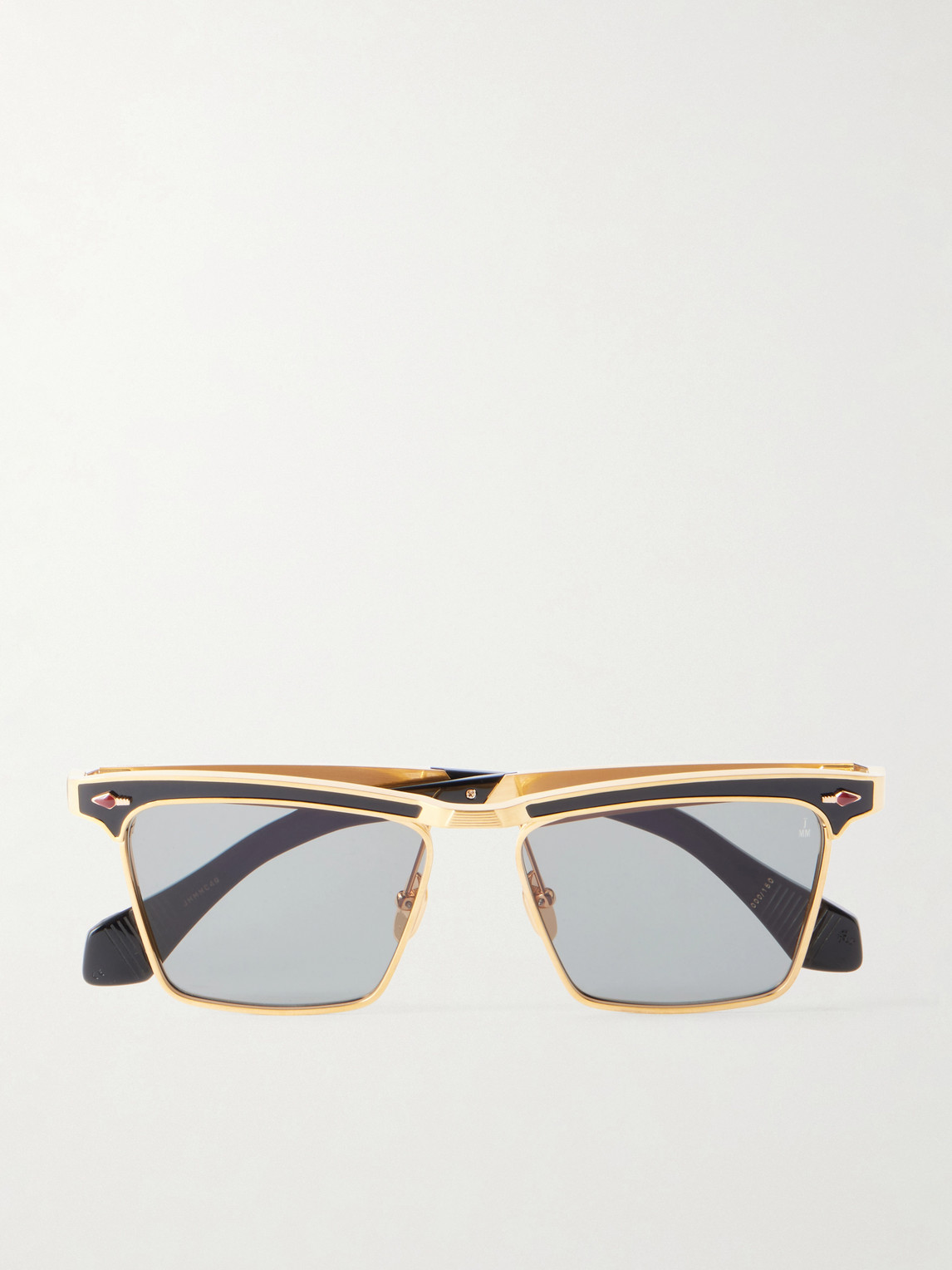 Jacques Marie Mage Miles City Squared-Frame Gold-Tone Sunglasses - Men