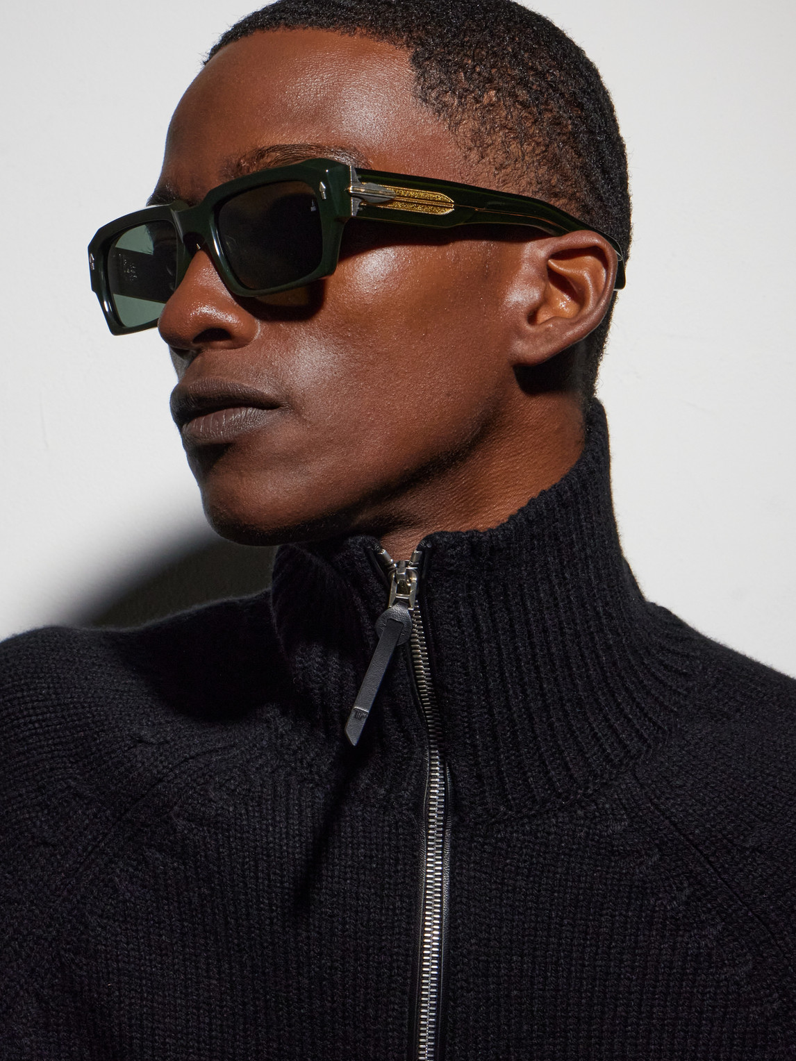 Jacques Marie Mage Dakota Rectangular-frame Acetate Sunglasses In Gray