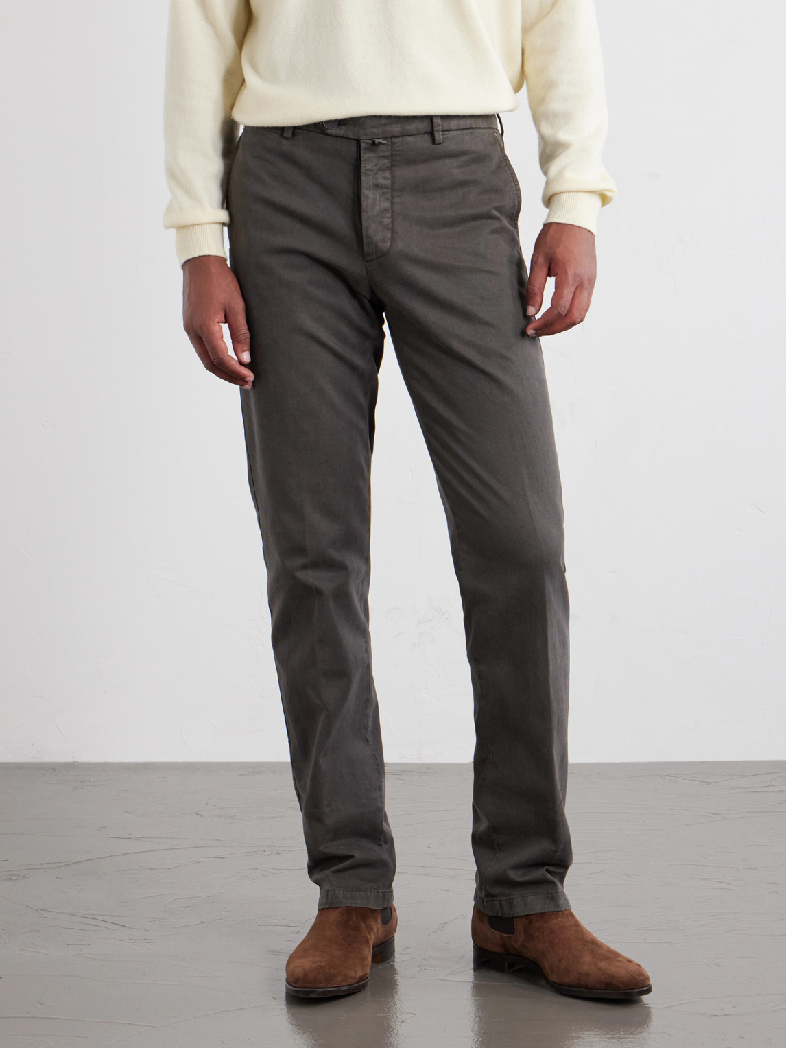 Straight-Leg Lyocell-Blend Trousers