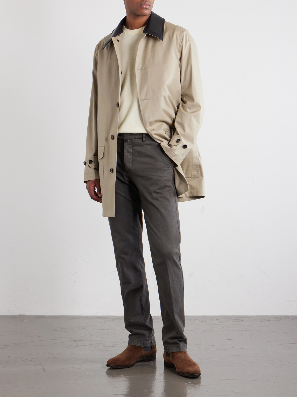 Straight-Leg Lyocell-Blend Trousers