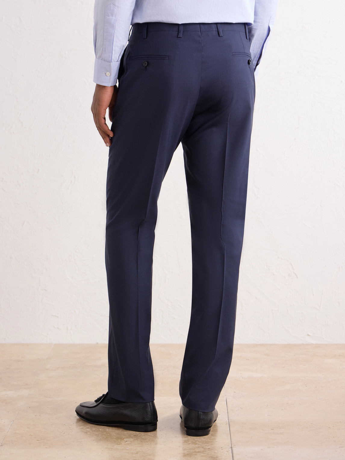 Straight-Leg Wool-Fresco Suit Trousers Slim-Fit