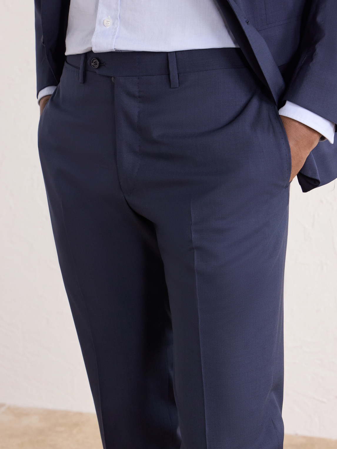 Straight-Leg Wool-Fresco Suit Trousers Slim-Fit