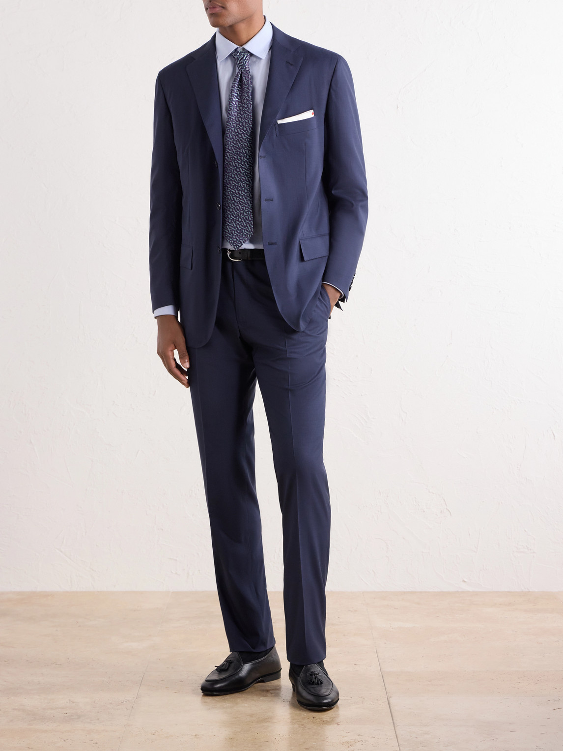 Straight-Leg Wool-Fresco Suit Trousers Slim-Fit