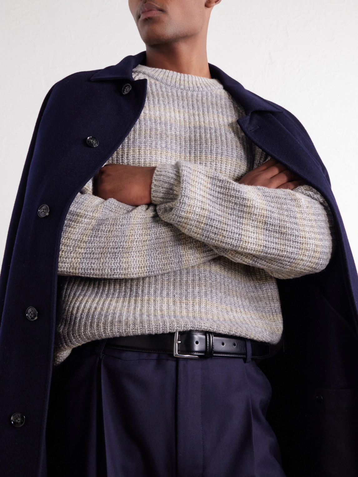Striped Wool And Cashmere-Blend Sweater