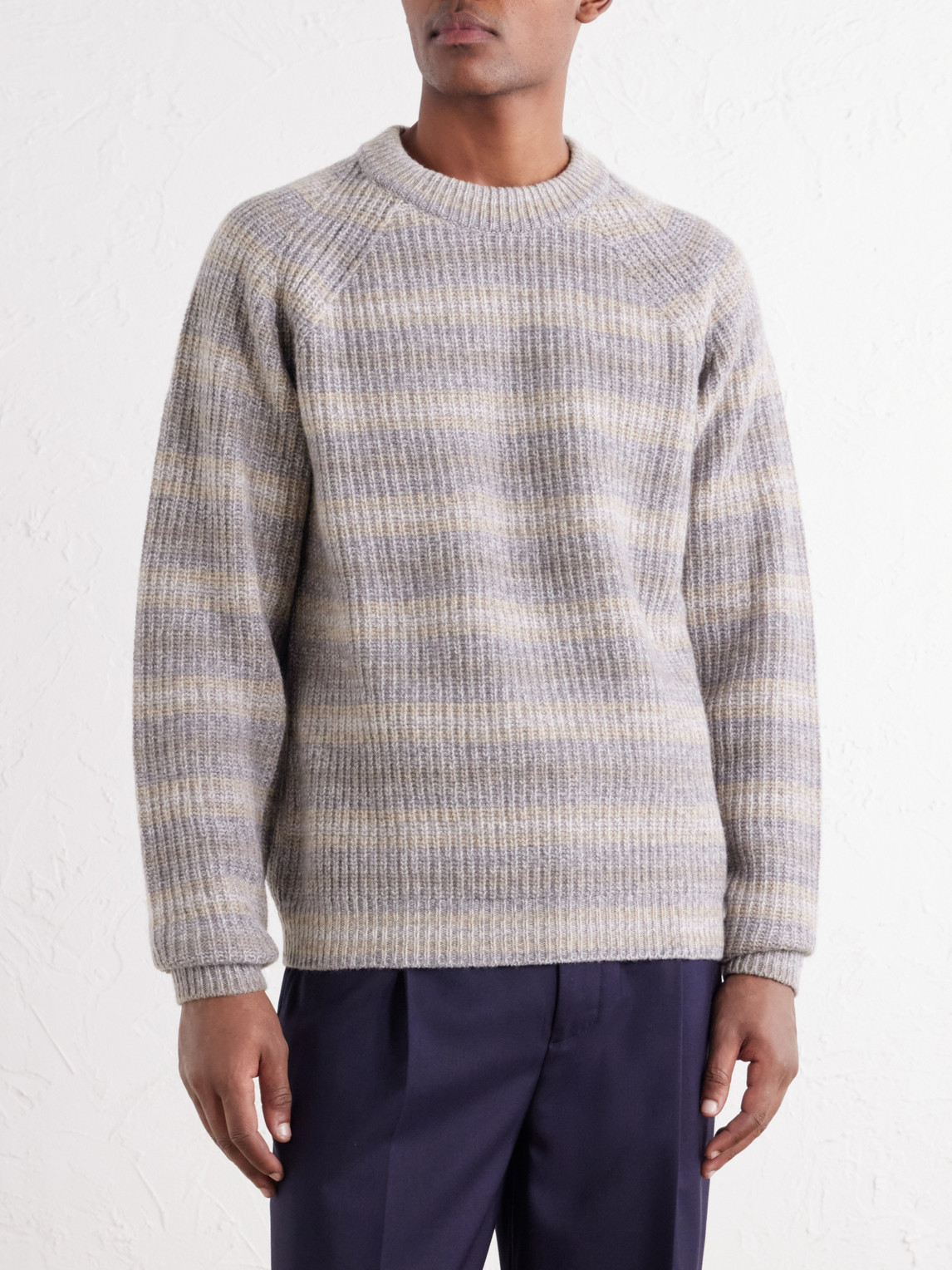 Striped Wool And Cashmere-Blend Sweater