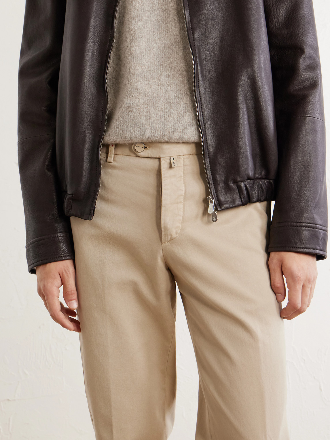 Straight-Leg Lyocell-Blend Trousers