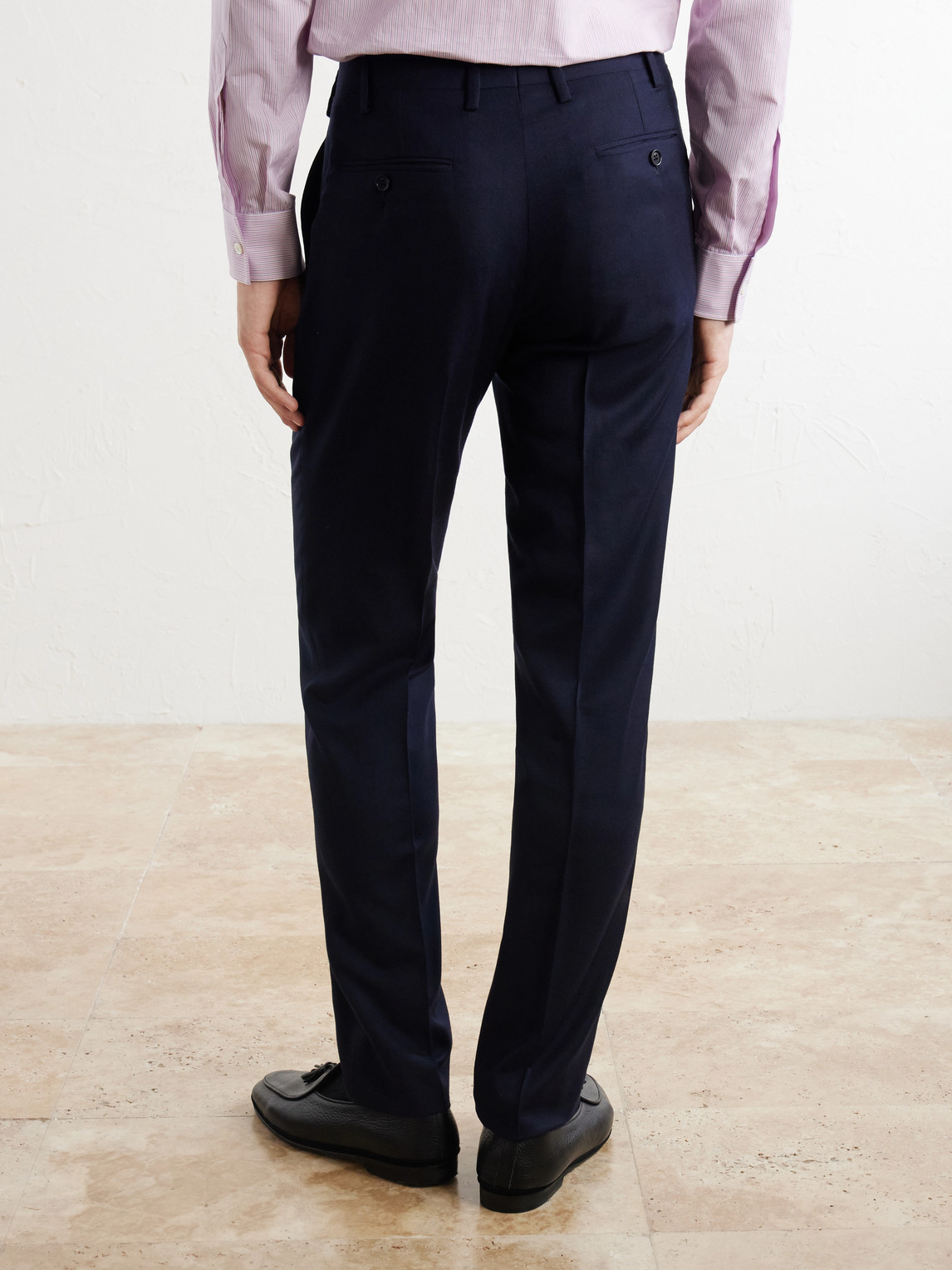 Straight-Leg Virgin Wool Suit Trousers