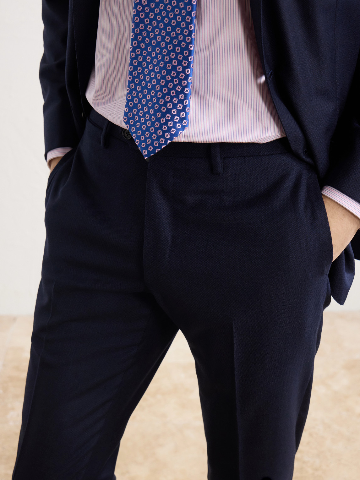 Straight-Leg Virgin Wool Suit Trousers