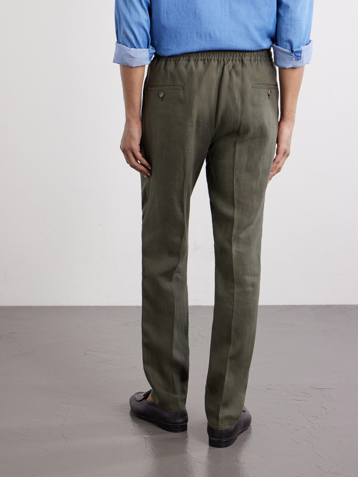  De Petrillo - Straight-leg Pleated Linen Suit Trousers - Men - Green - It 46 