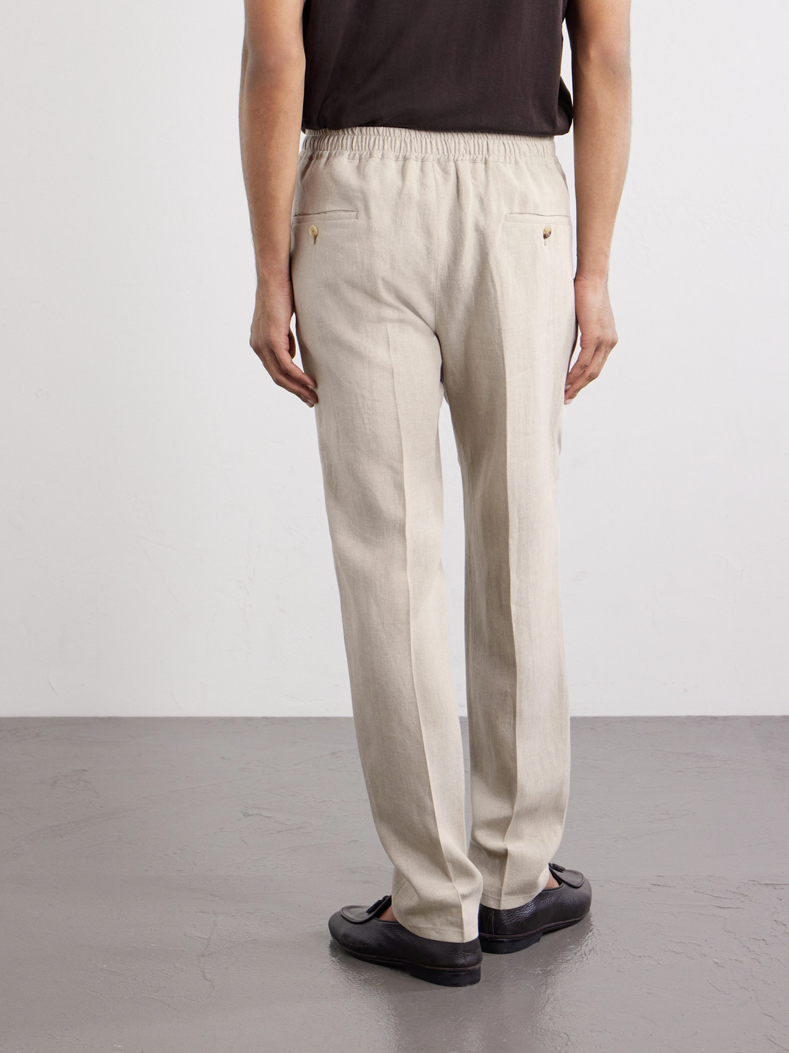  De Petrillo - Straight-leg Pleated Linen Suit Trousers - Men - Neutrals - It 46 
