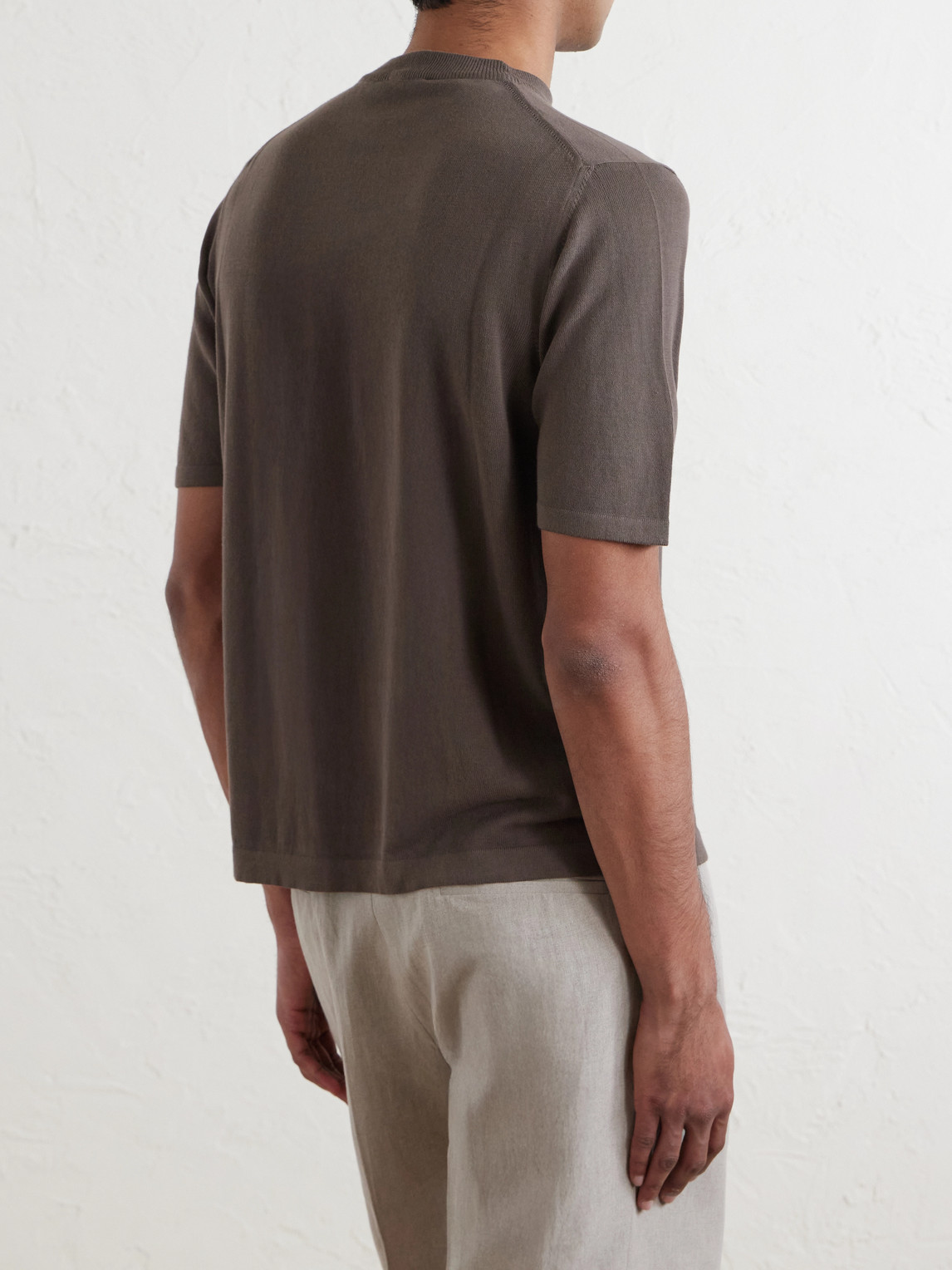 Knitted Cotton T-Shirt