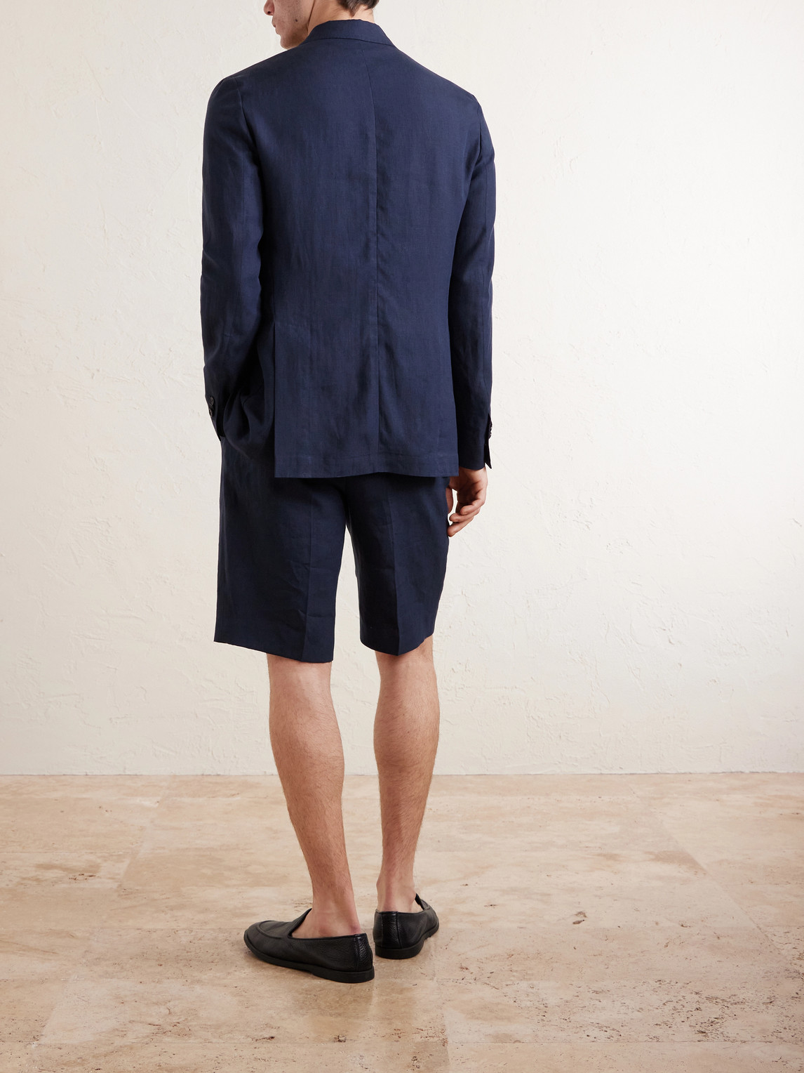  De Petrillo - Linen Single-breasted Blazer - Men - Blue - It 46 
