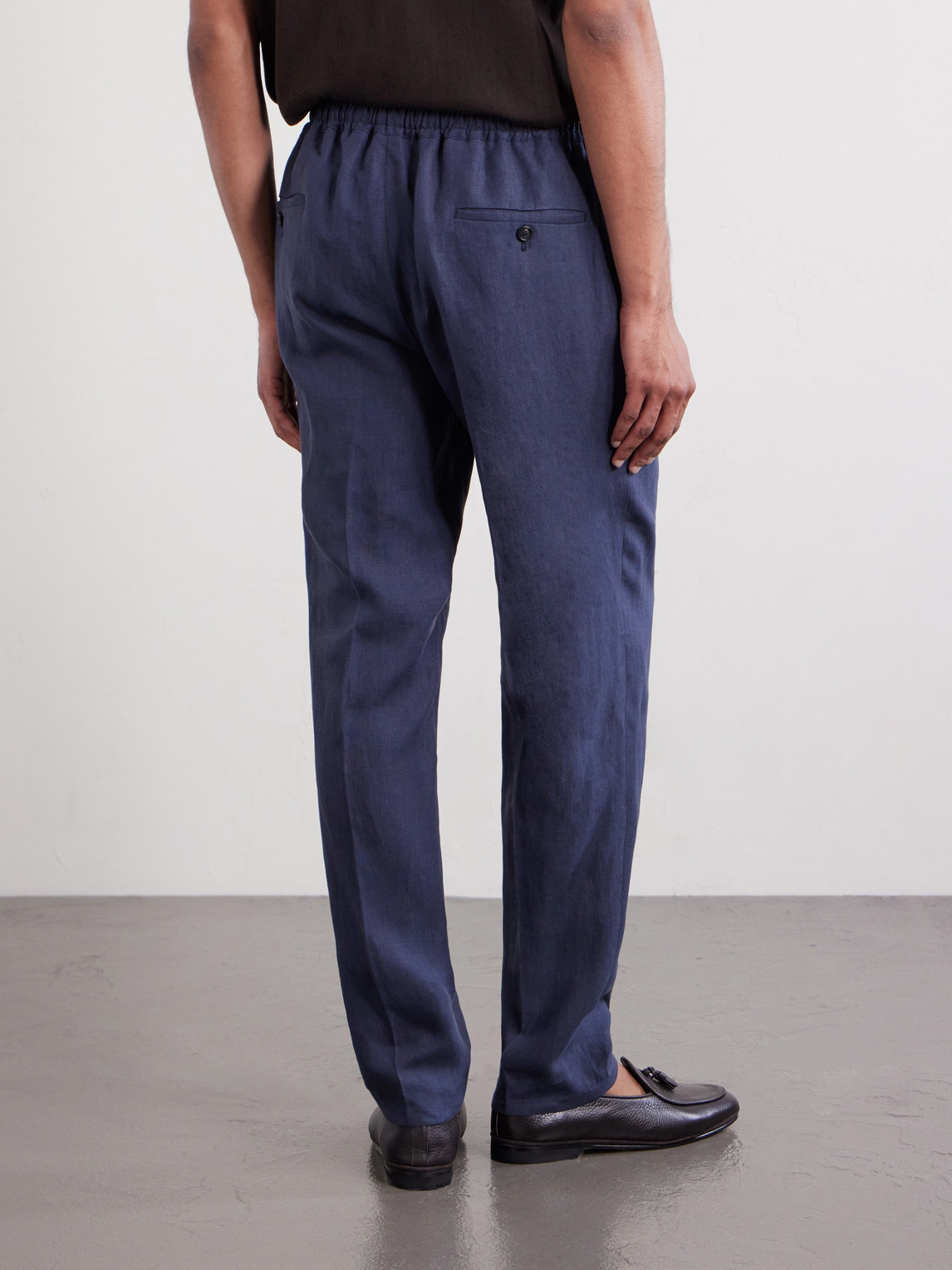  De Petrillo - Straight-leg Pleated Linen Suit Trousers - Men - Blue - It 46 