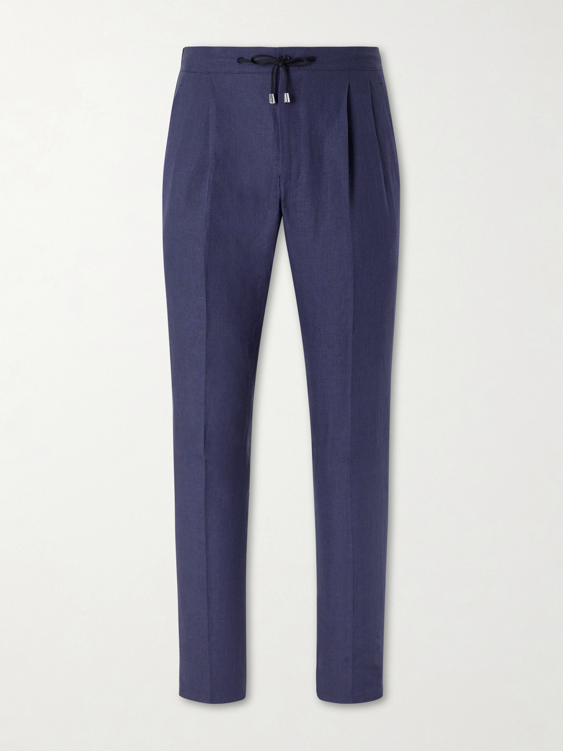 De Petrillo Straight-Leg Pleated Linen Suit Trousers IT 52