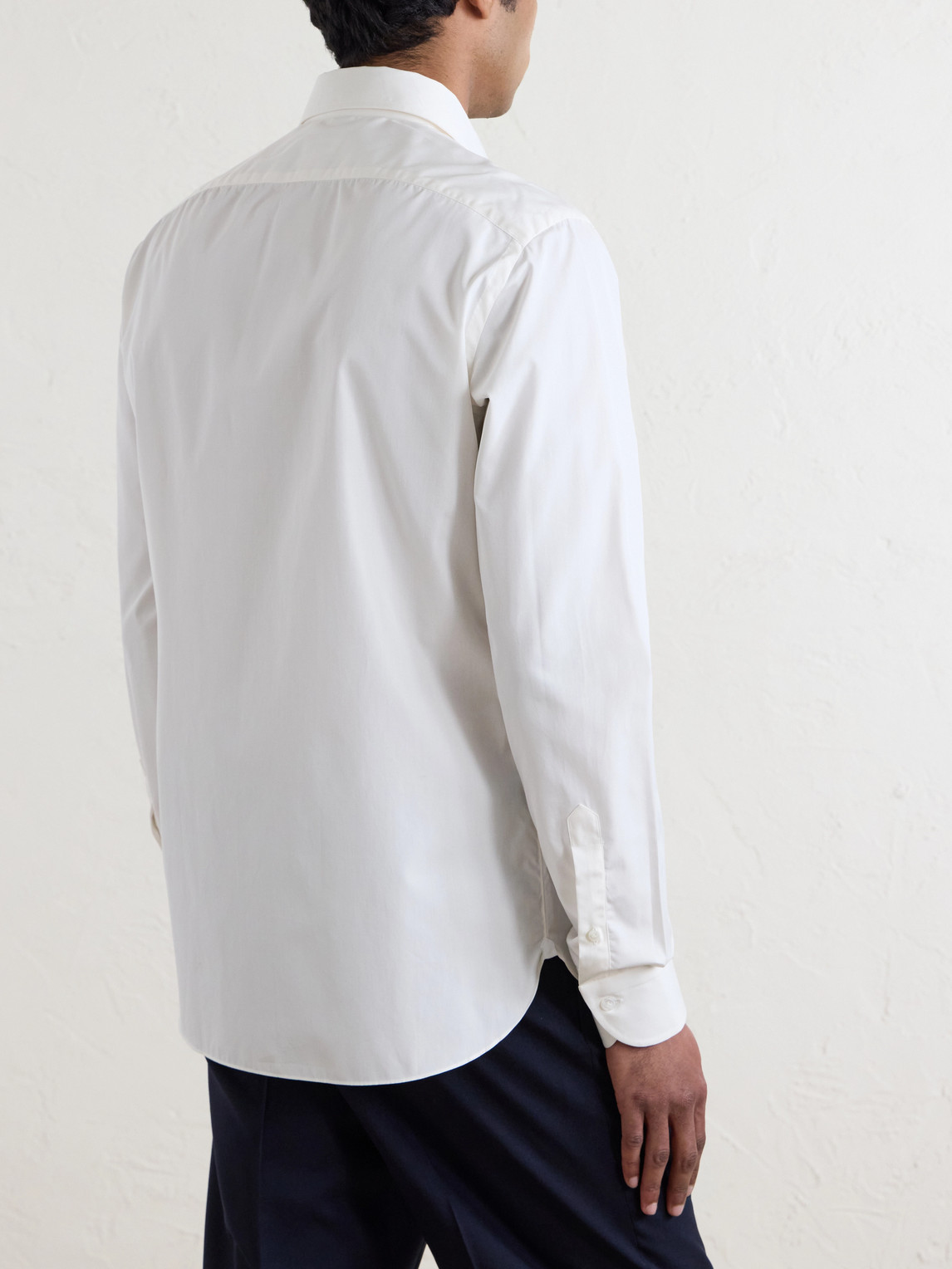  De Petrillo - Cotton-poplin Shirt - Men - Neutrals - Eu 38 