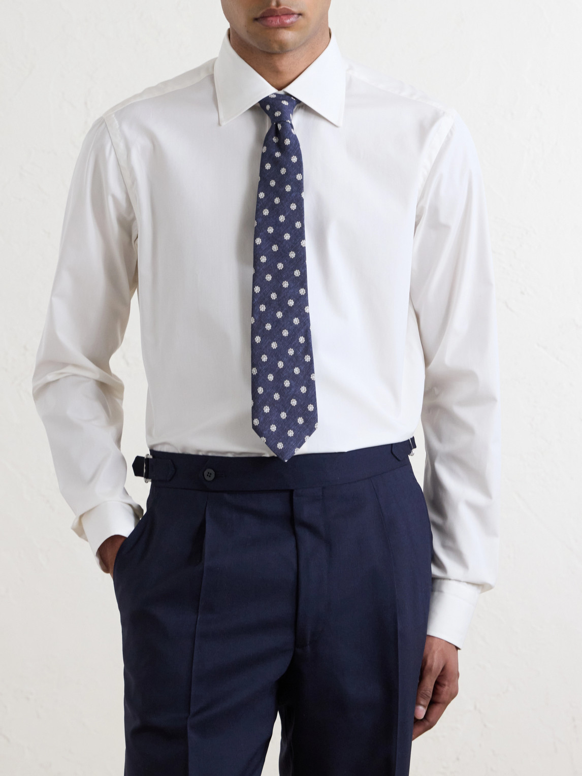  De Petrillo - Cotton-poplin Shirt - Men - Neutrals - Eu 38 