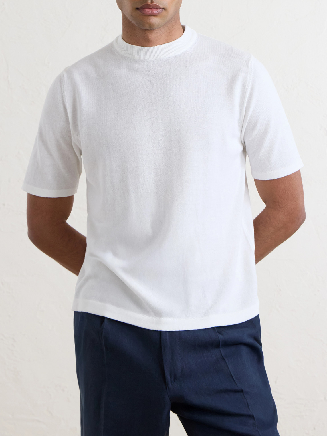 Knitted Cotton T-Shirt
