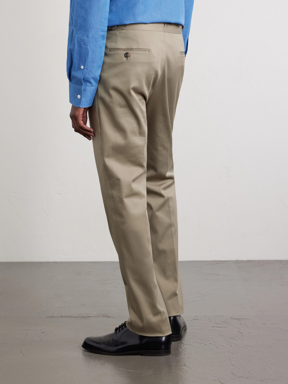 Straight-Leg Cotton-Blend Twill Trousers