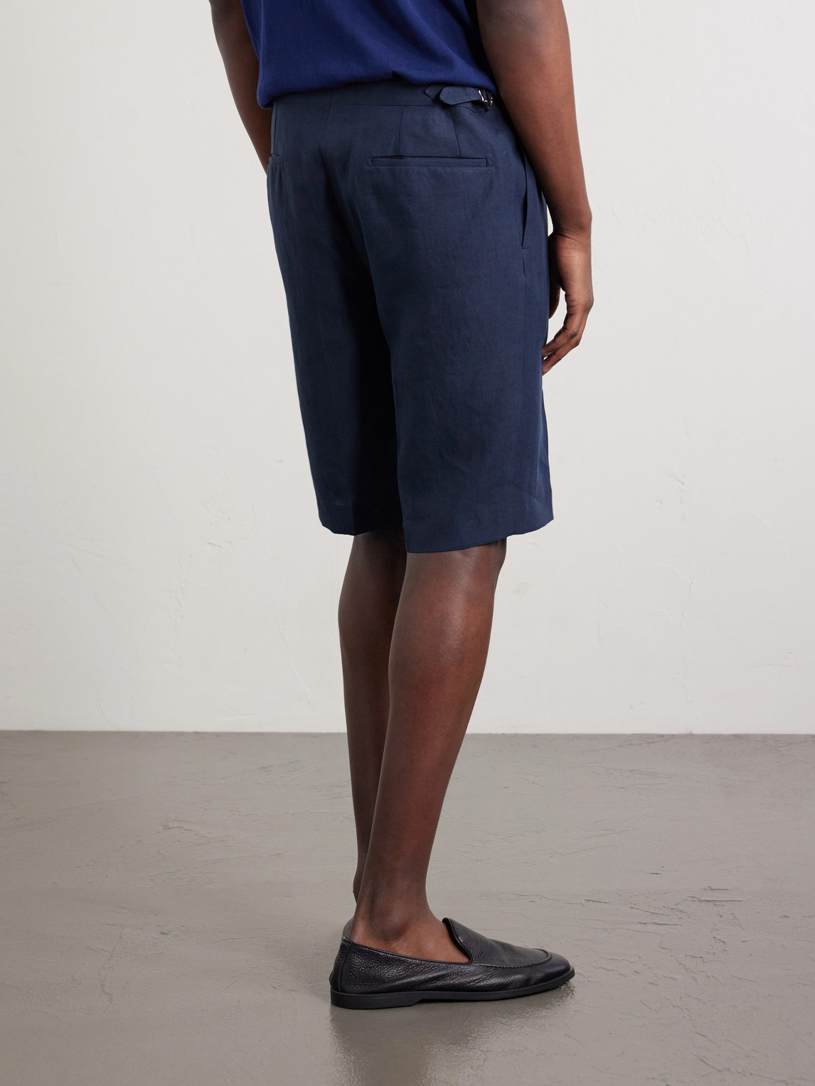  De Petrillo - Straight-leg Linen Shorts - Men - Blue - It 46 