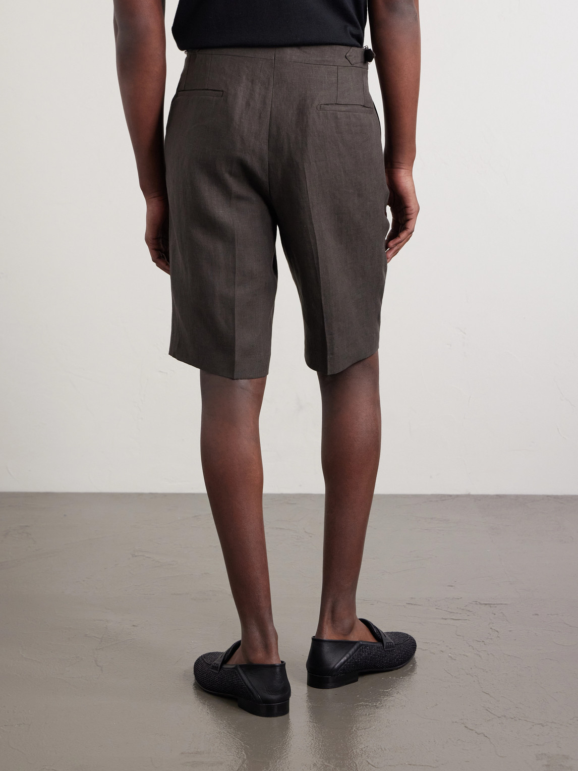  De Petrillo - Straight-leg Linen Shorts - Men - Brown - It 46 