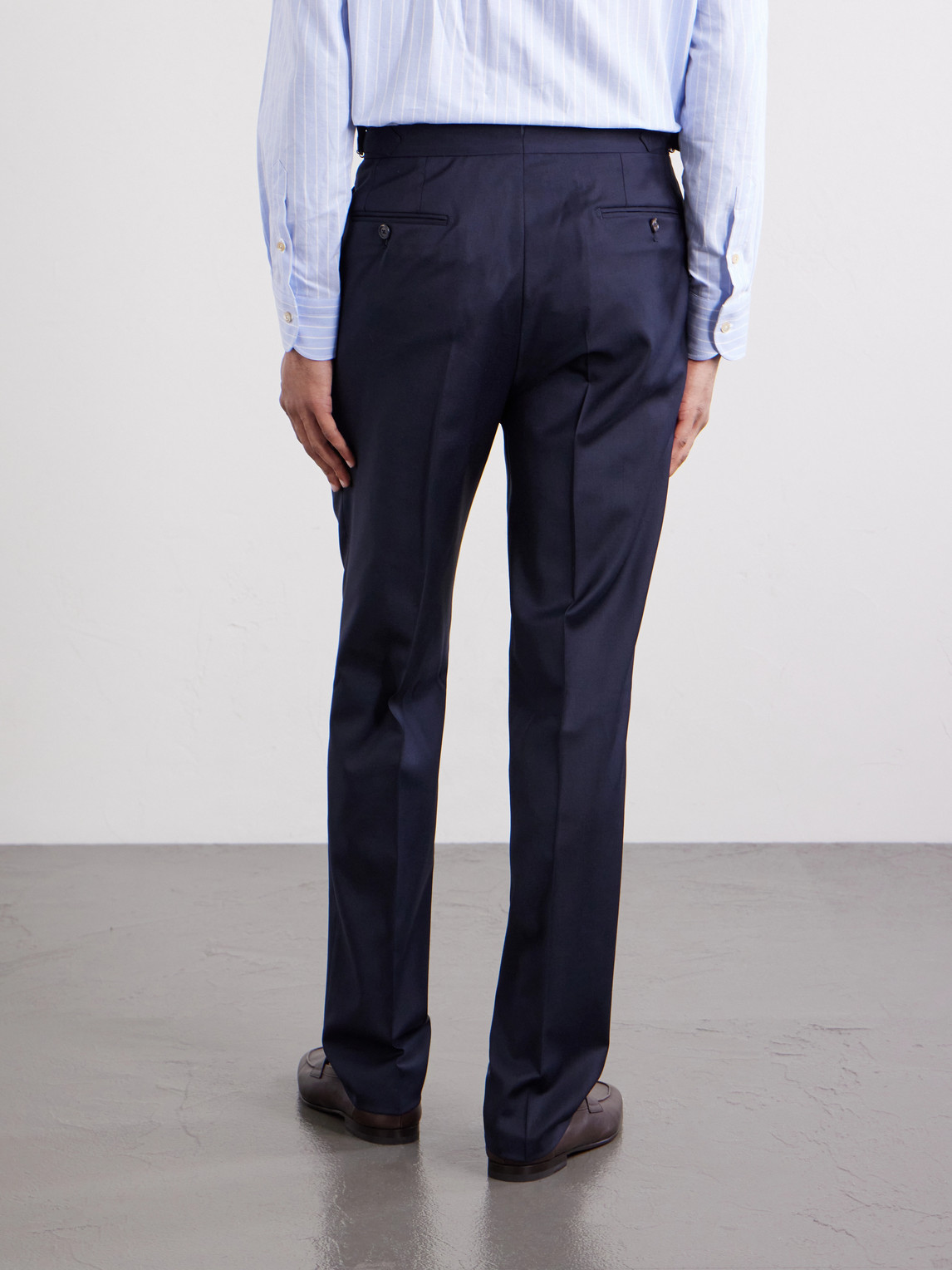 Straight-Leg Wool-Blend Suit Trousers