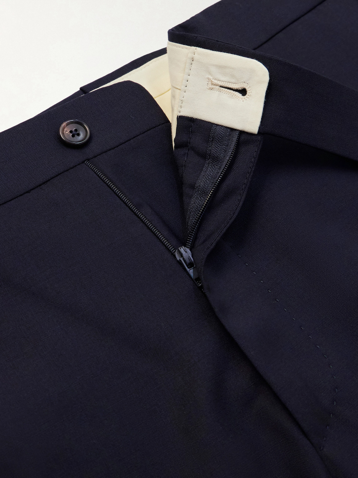 Straight-Leg Wool-Blend Suit Trousers