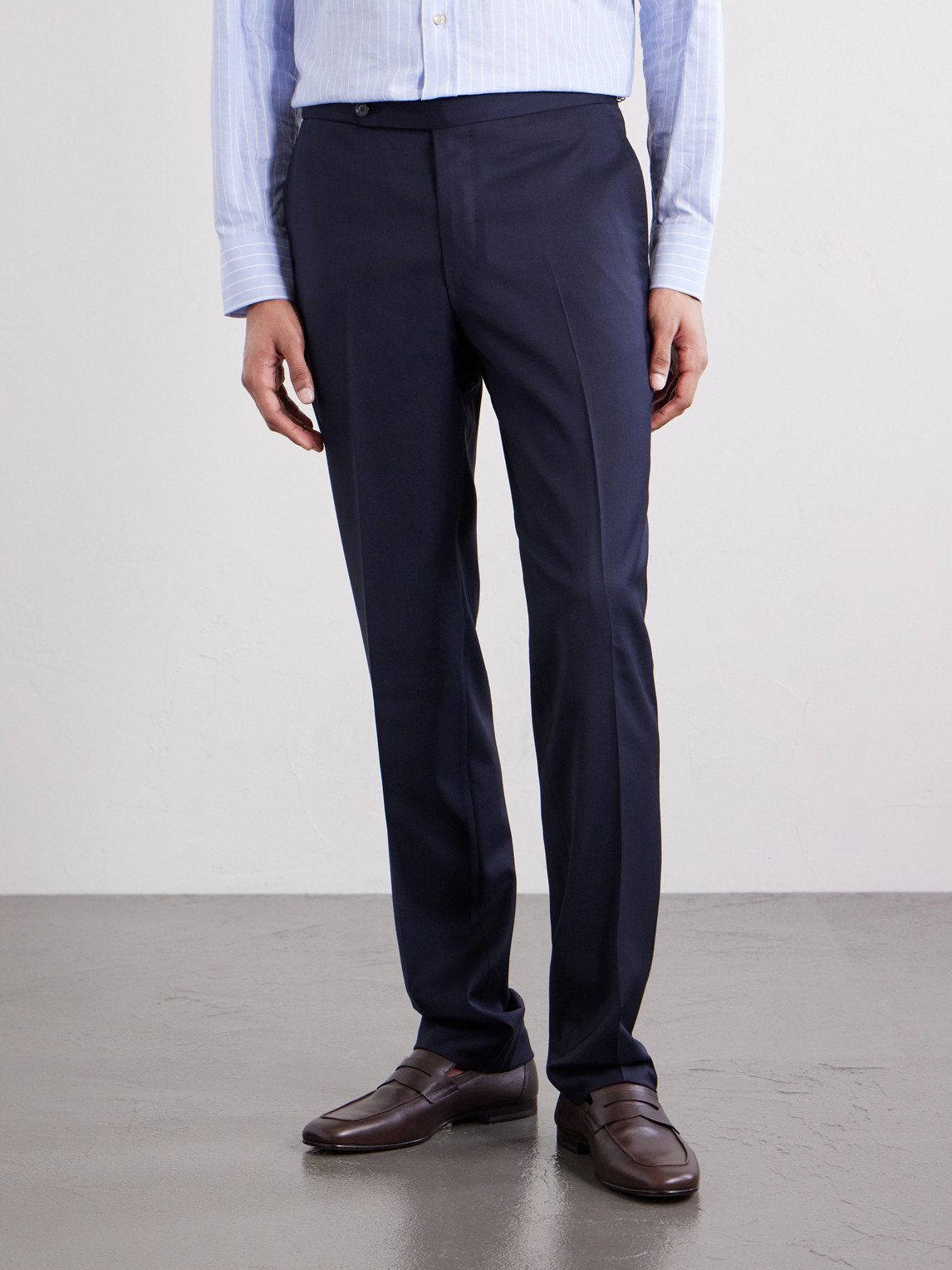 Straight-Leg Wool-Blend Suit Trousers