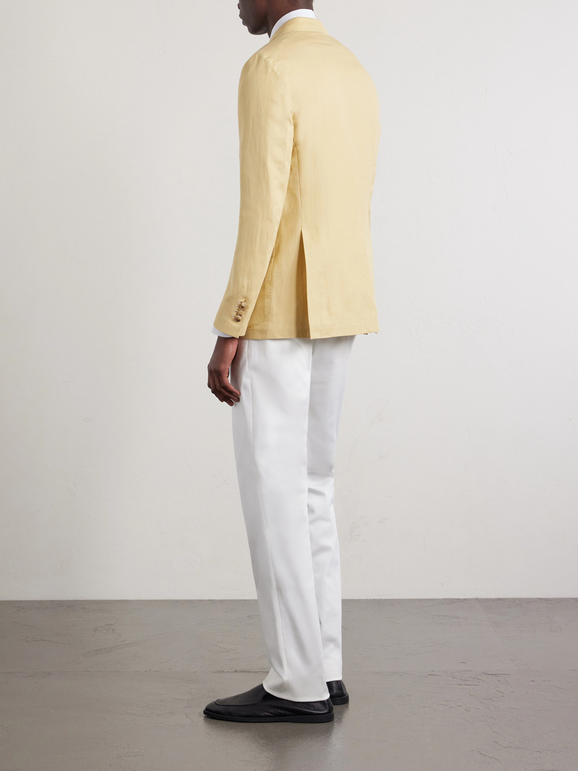  De Petrillo - Linen And Cotton-blend Blazer - Men - Yellow - It 46 