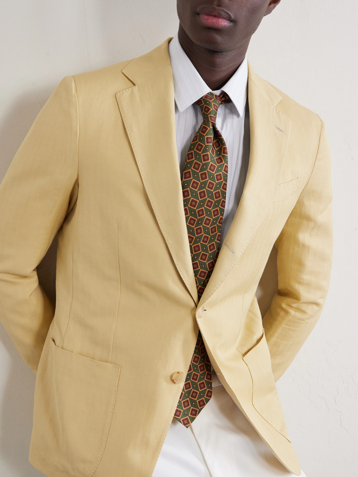 And Cotton-Blend Blazer