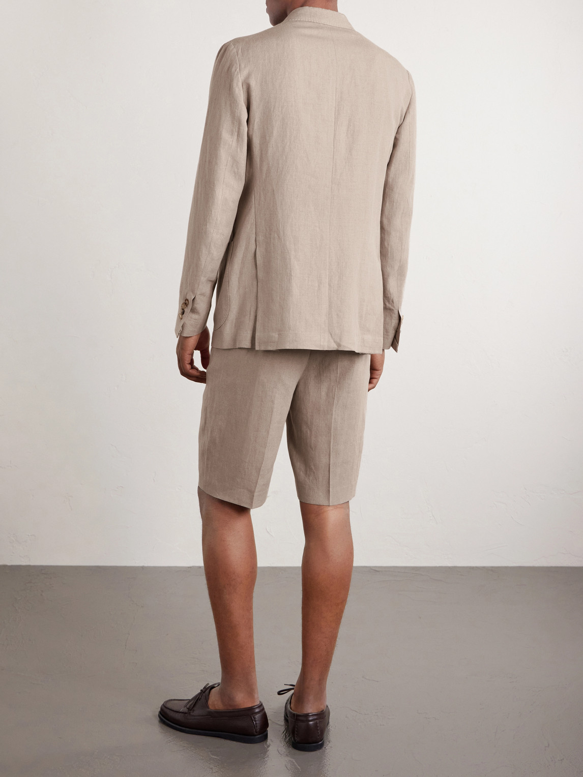  De Petrillo - Linen Single-breasted Blazer - Men - Neutrals - It 46 
