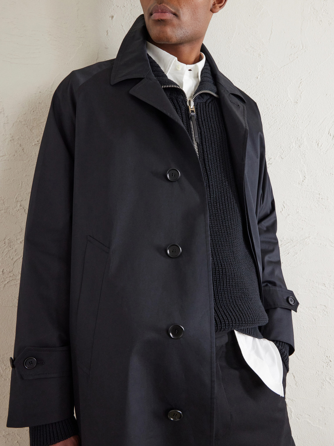 Structured Cotton-Blend Coat