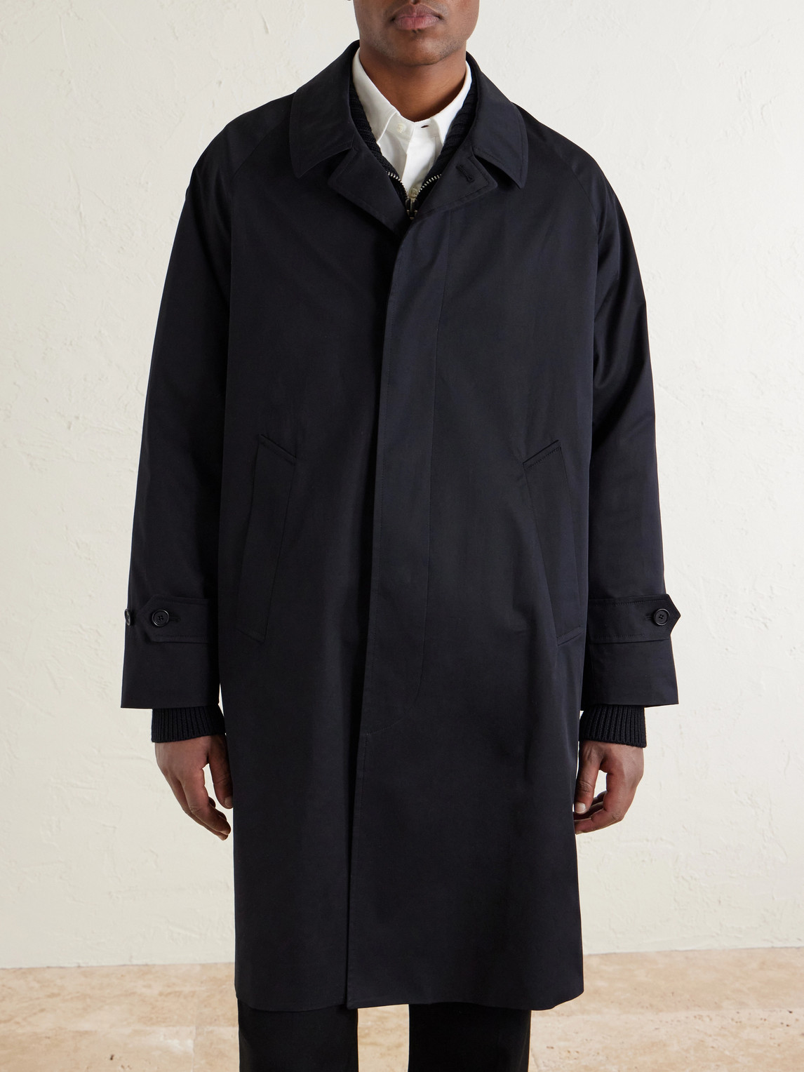  De Petrillo - Structured Cotton-blend Coat - Men - Black - It 46 