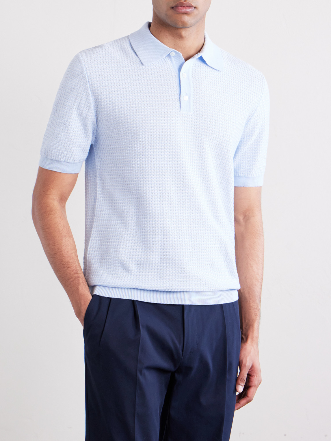Cotton-Jacquard Polo Shirt