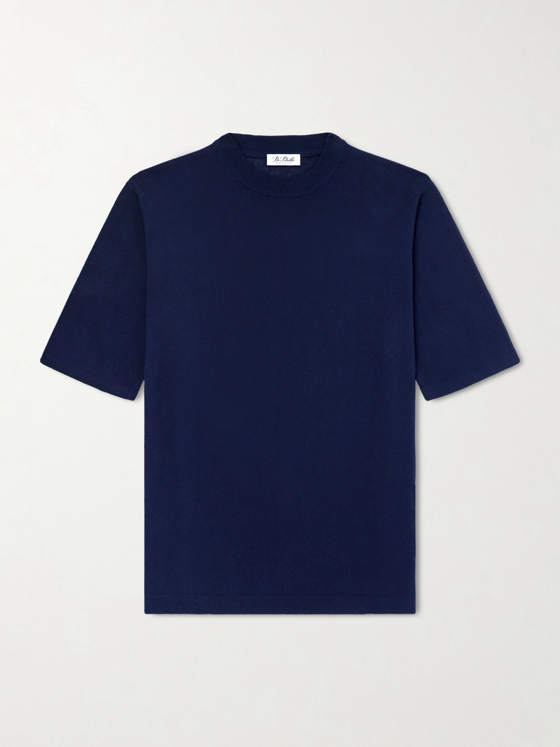 De Petrillo Knitted Cotton T-shirt In Blue