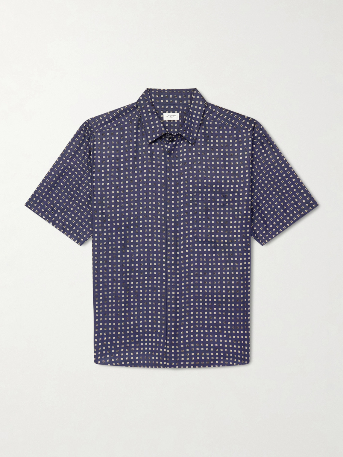 Saint Laurent Printed Silk-Voile Shirt EU 38