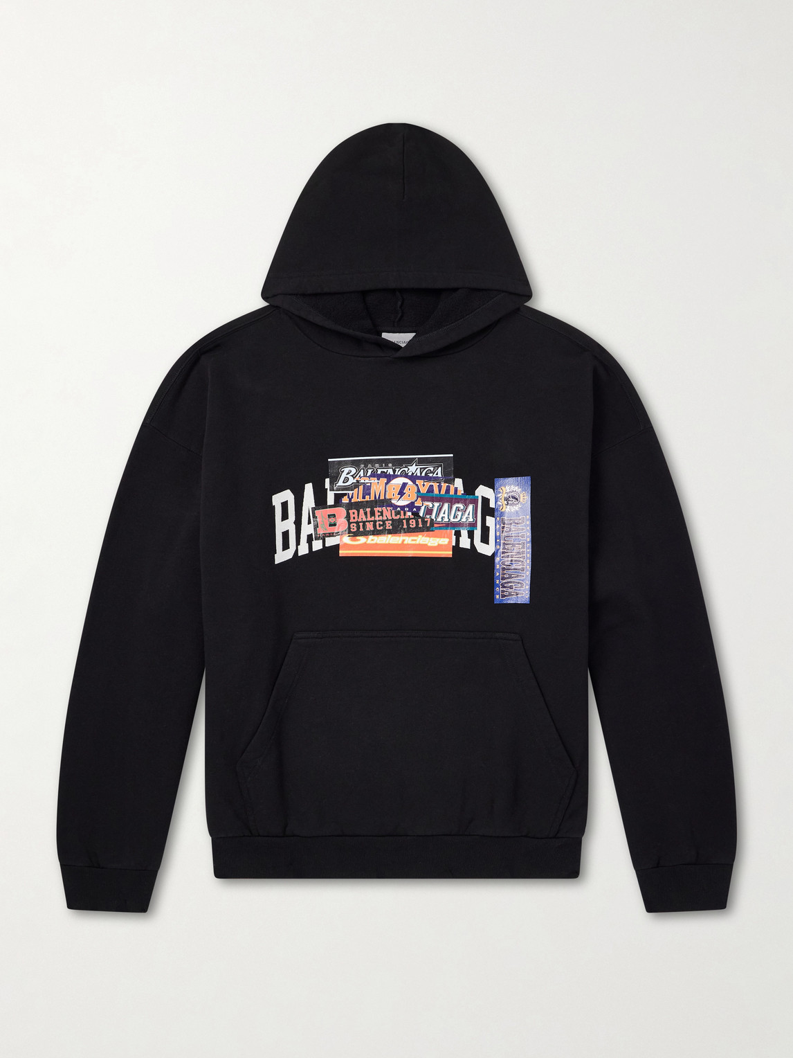 Balenciaga Balenciaga - Logo-Detailed Cotton-Jersey Hoodie - Men - Black - S aus 100% Cotton in Black