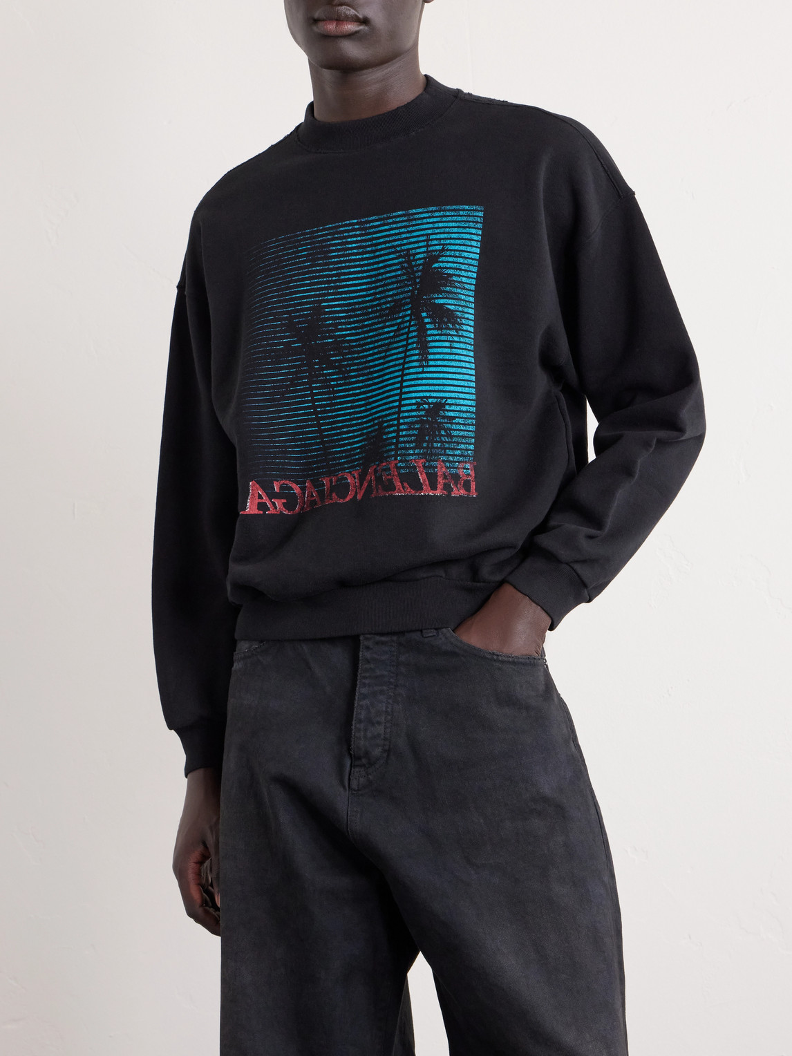 Printed Cotton-Jersey Sweatshirt