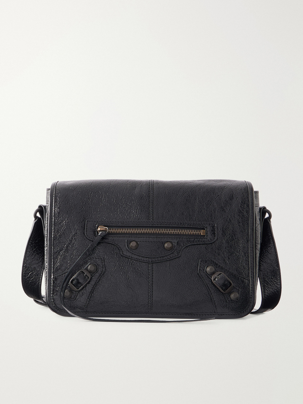 Balenciaga Balenciaga - Le City Flap Small Arena Textured-Leather Messenger Bag - Men - Black aus 100% Leather in Black