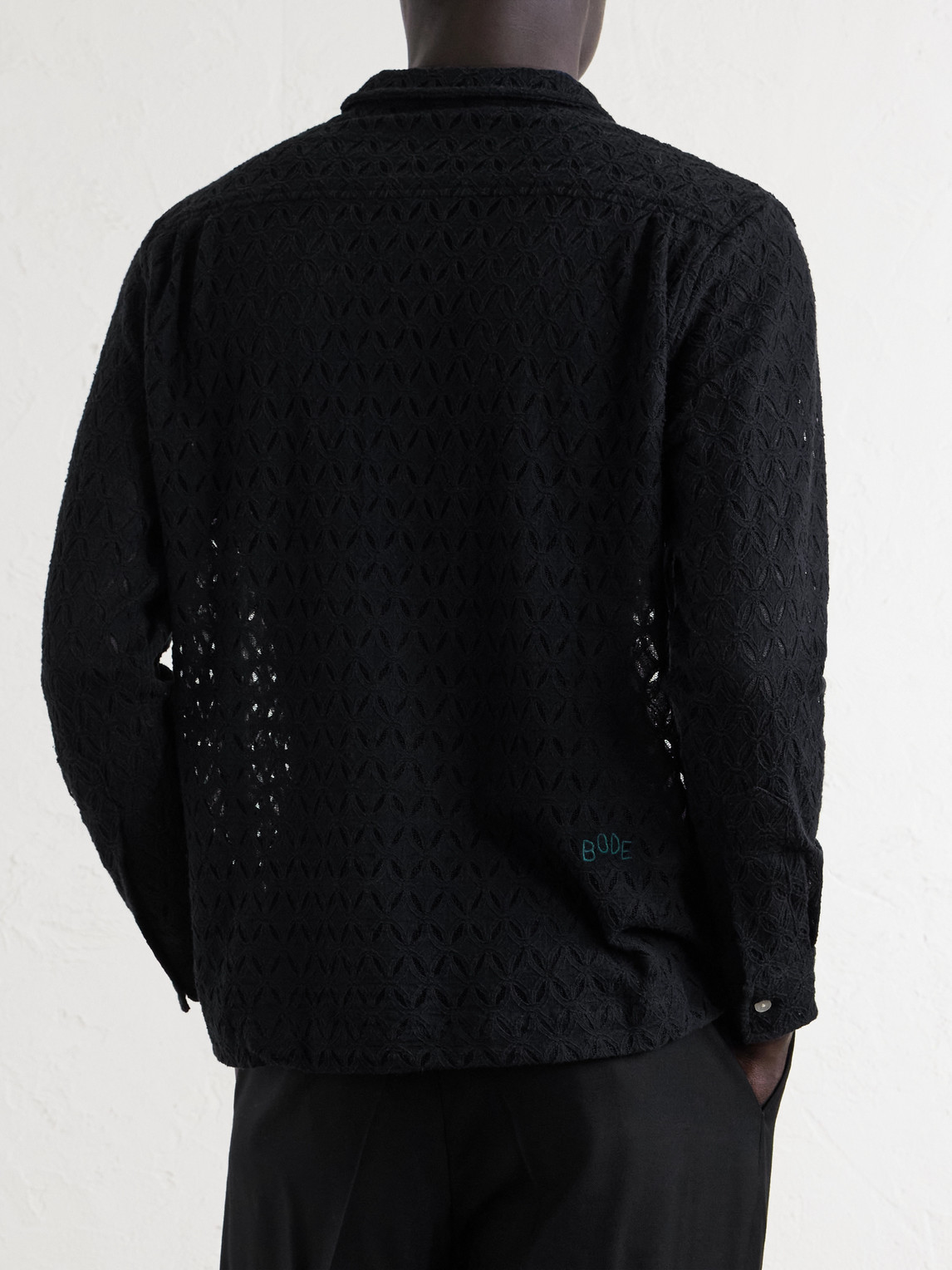  Bode - Cotton-blend Lace Shirt - Men - Black - L/xl 