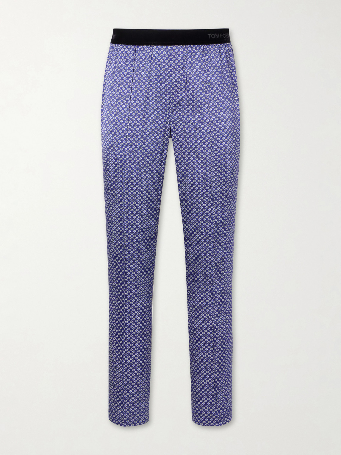 Tom Ford Printed Silk-blend Satin Pyjama Trousers In Purple