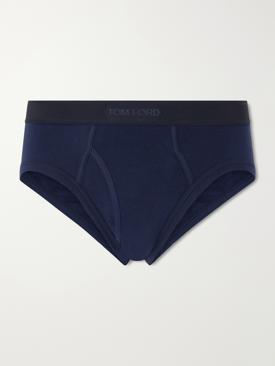 Tom Ford Stretch-cotton Briefs In Blue