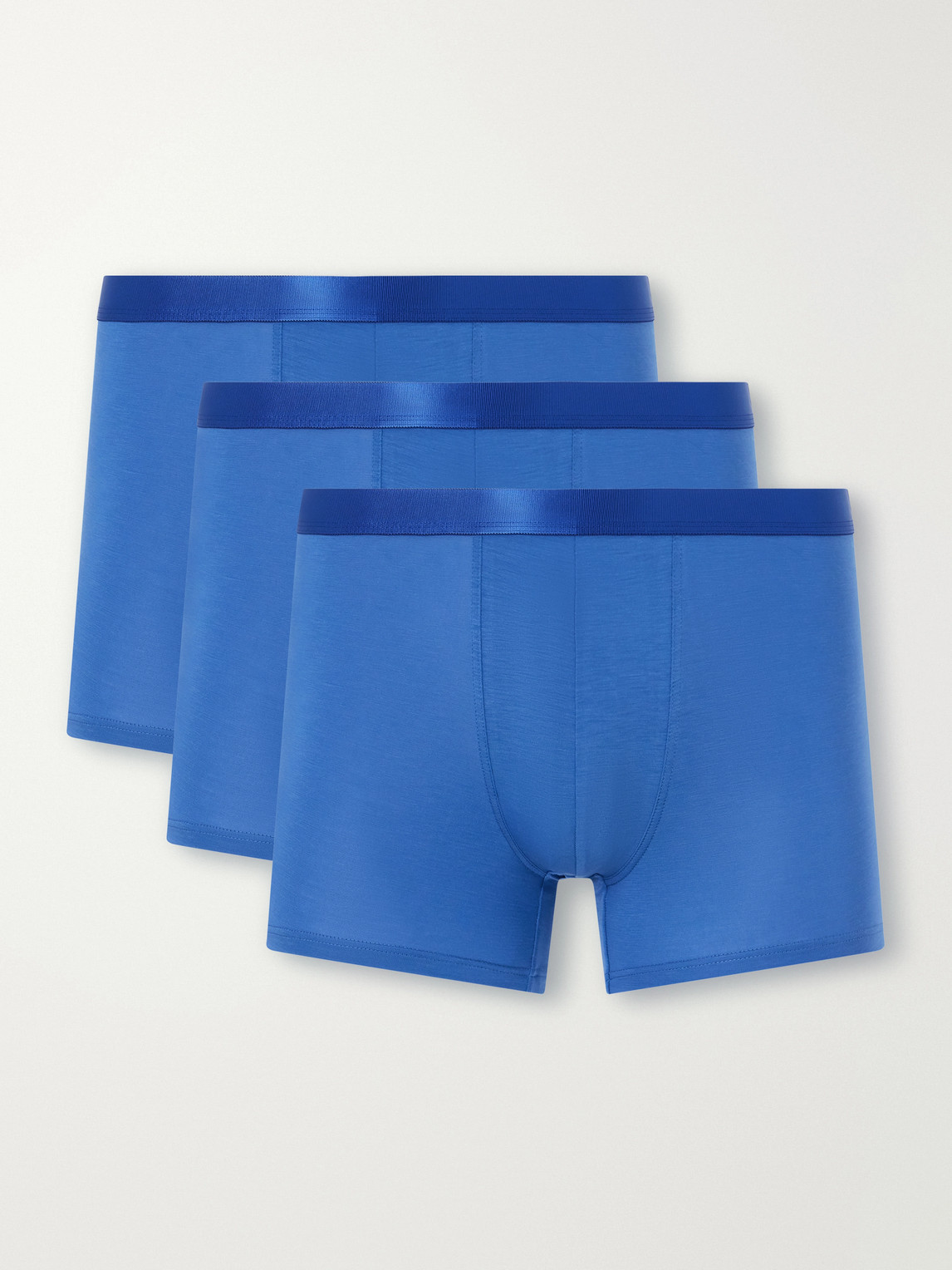 Cdlp Three-pack Stretch-lyocell Jersey Boxer Briefs In Blue