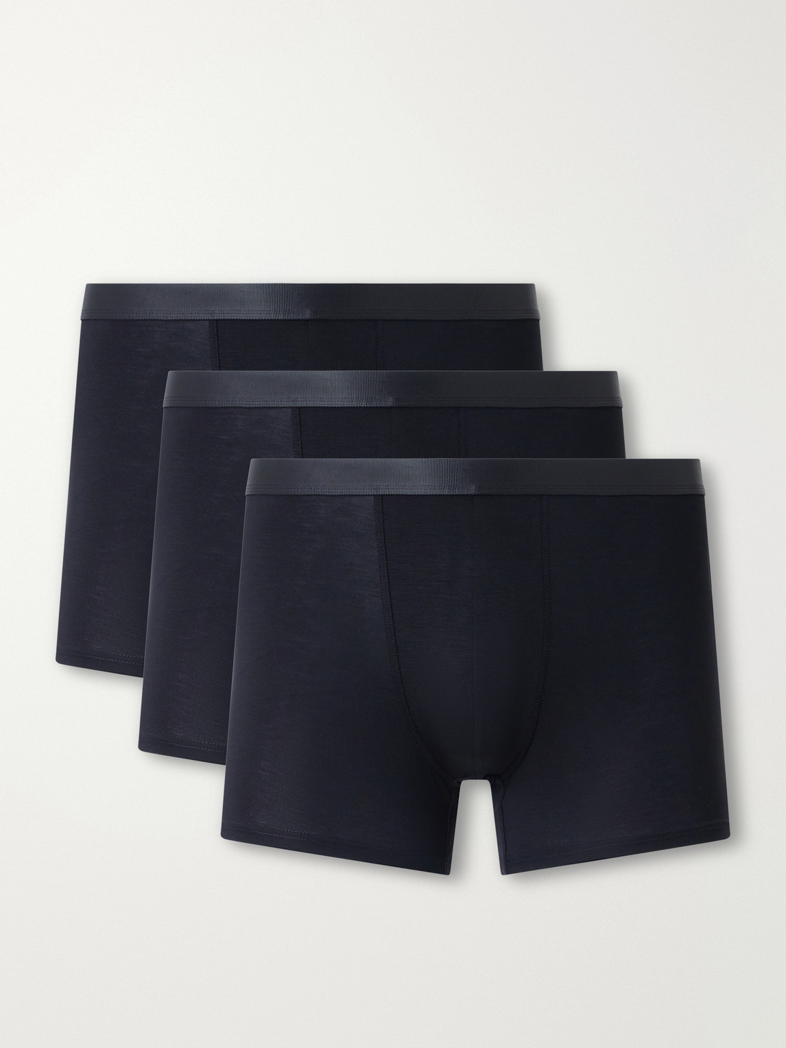 Cdlp Three-pack Stretch-tencel™ Lyocell And Wool-blend Jersey Boxer Briefs In Black