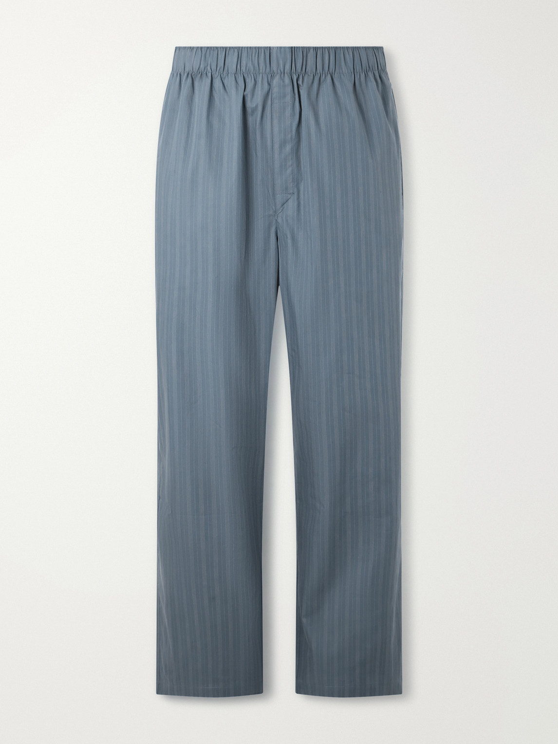 Cdlp Straight-leg Striped Organic Cotton Pyjama Trousers In Multi