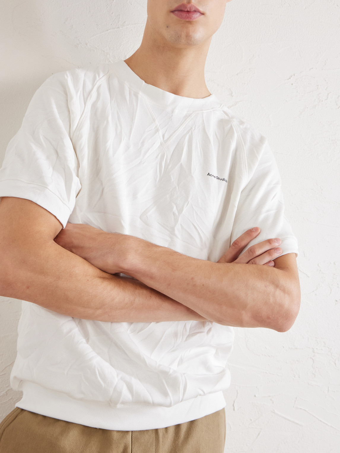 Fansas Logo-Print Crinkled-Jersey T-Shirt